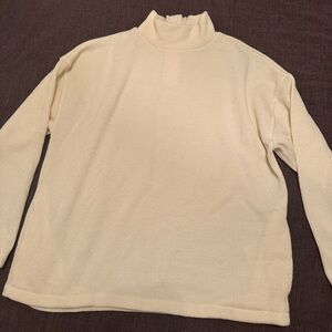 Madewell cream knit mockneck sweater